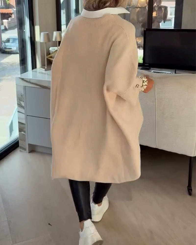 Verity™- V neck Jumper With Button Cuffs