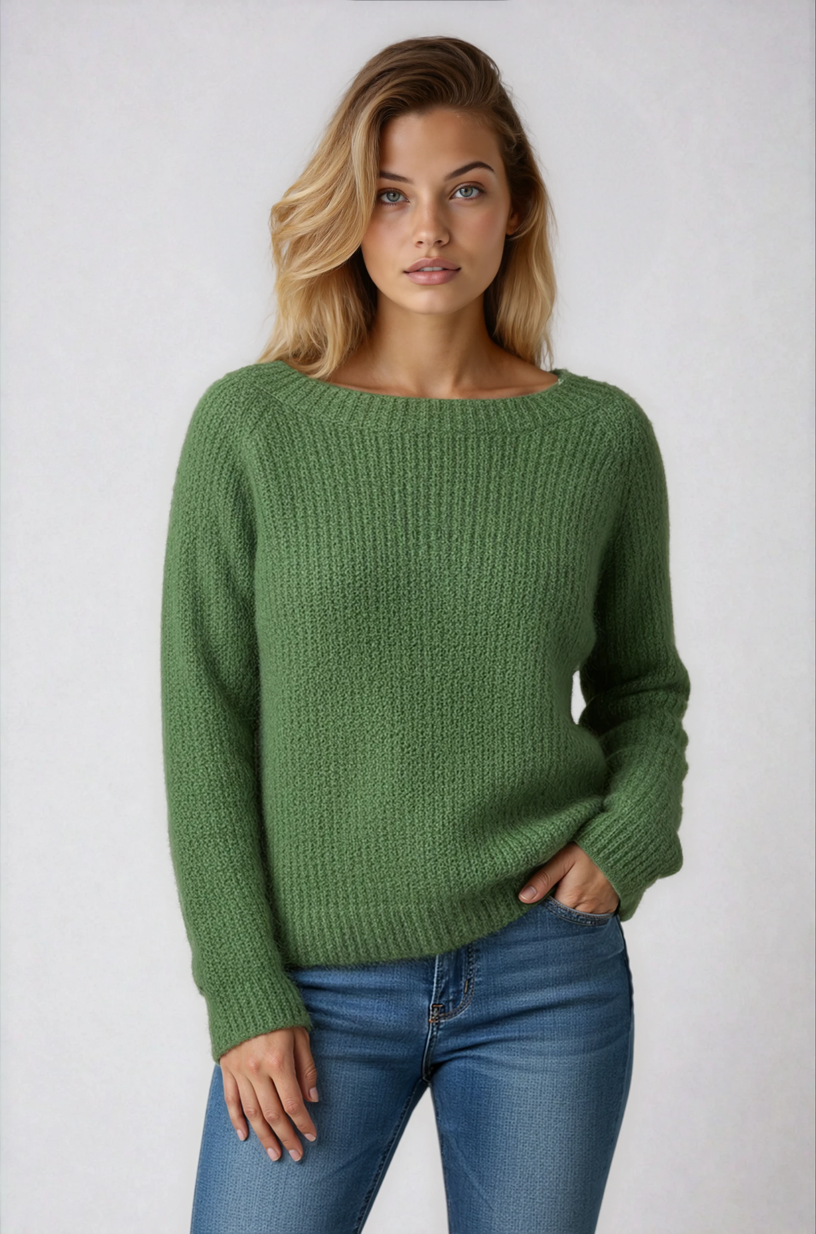 Lorayne | Sweater with Boat Neckline